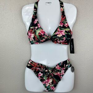 NWT Carmen Marc Volvo Floral Matching Bikini Top and Bottoms Size XS, S, M, or L